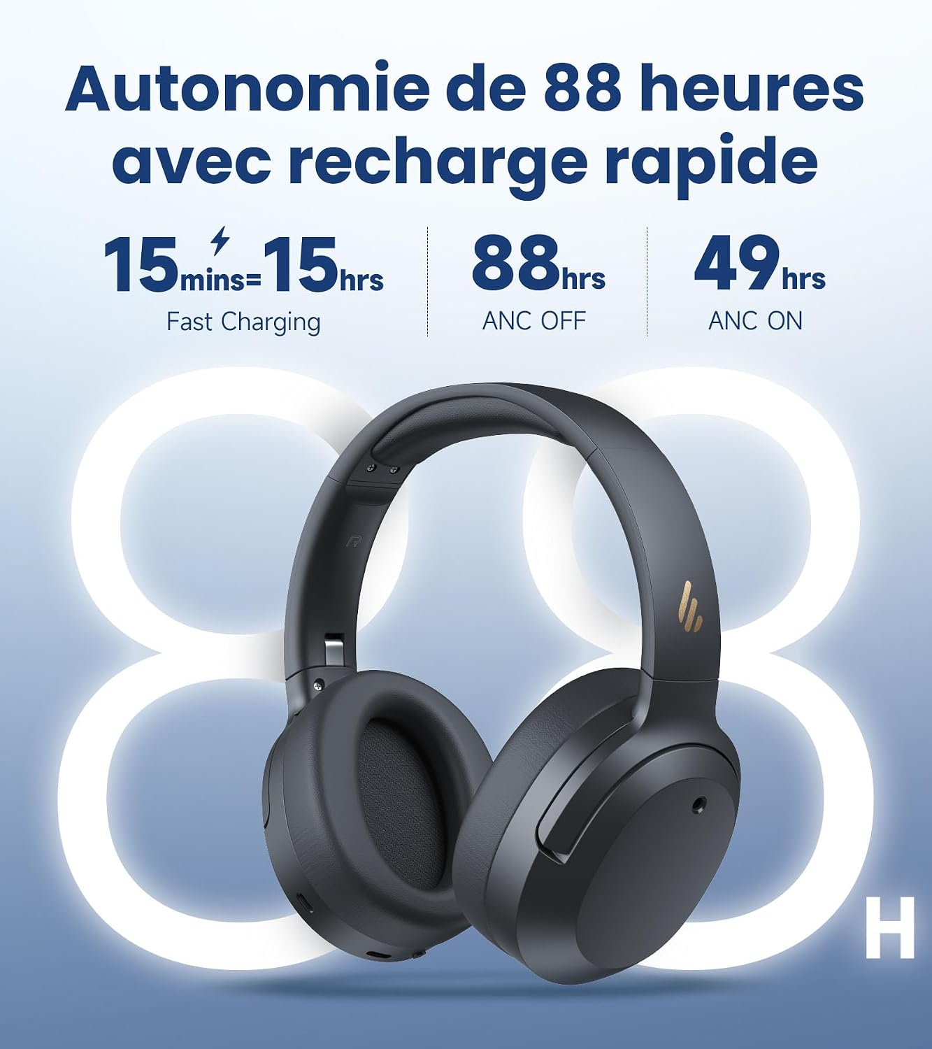 Detalle 1 de Edifier W820NB 88h casque