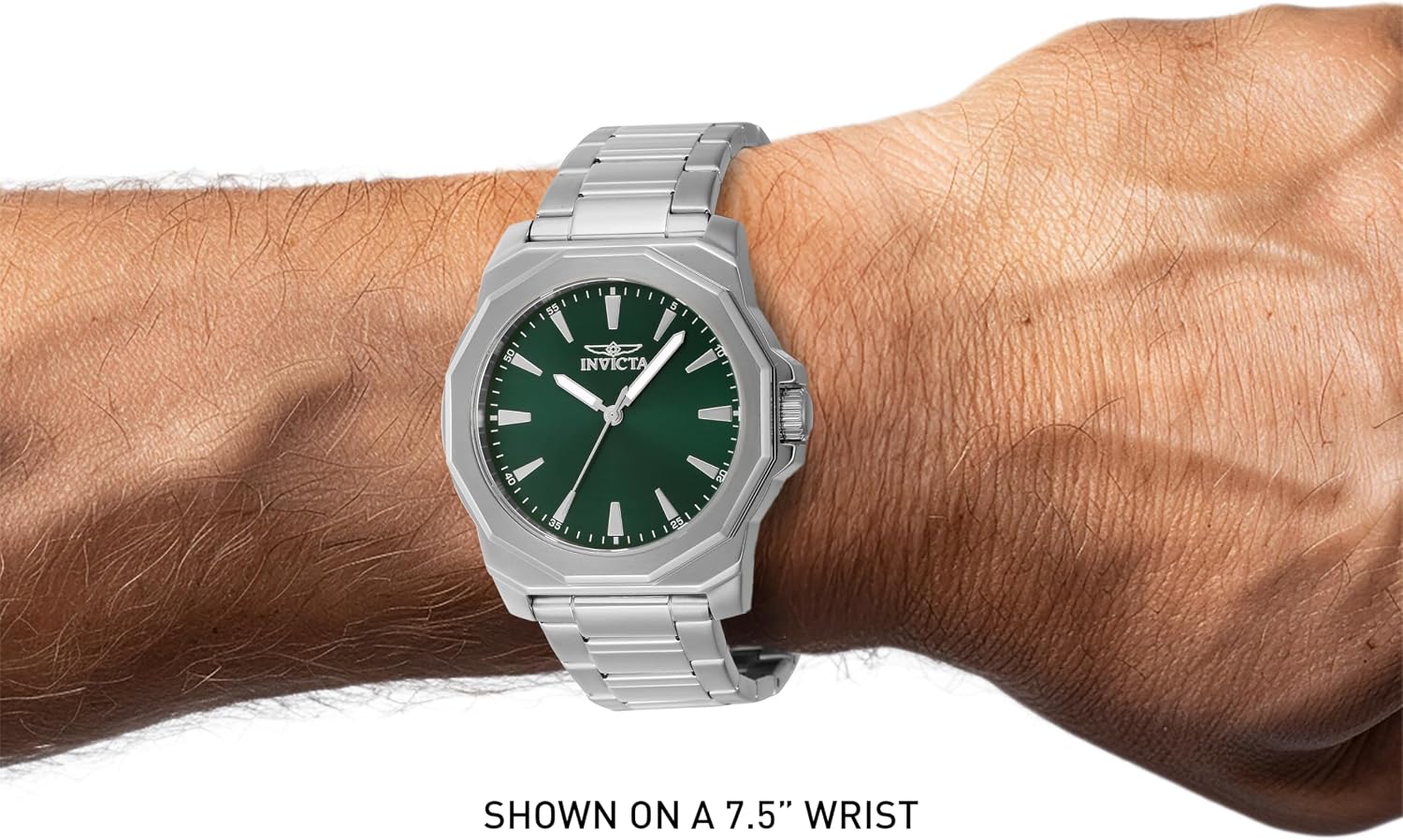 Detalle 2 de Invicta Speedway Montre Homme 42 mm - Mouvement Quartz, Acier Inoxydable, Dial Vert