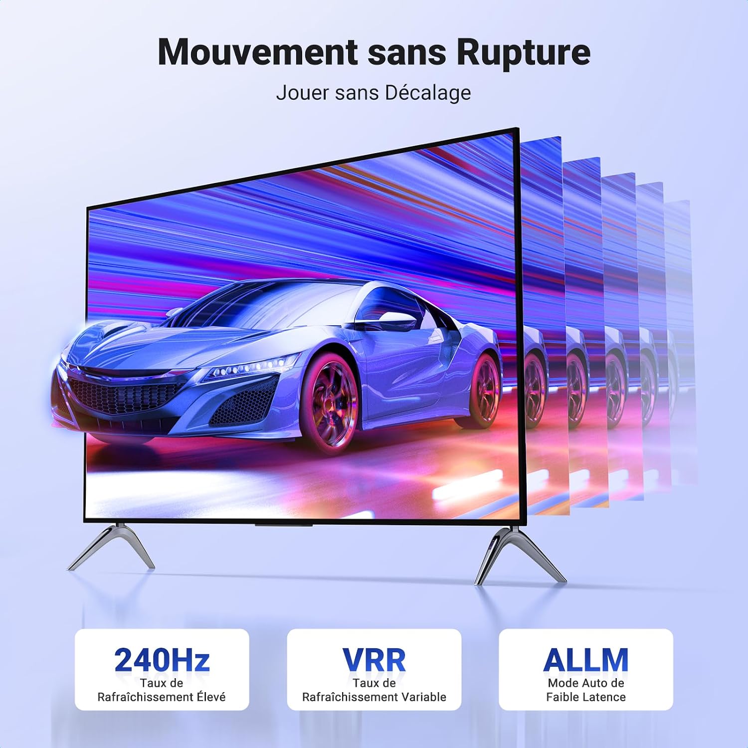 Detalle 2 de UGREEN HDMI 2.1 câble 1M 48Gbps pour TV