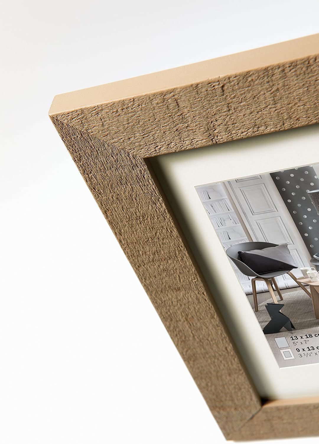 Detalle de Walther Design Home cadre photo en noyer HO100N avec passe-partout, 70 x 100 cm