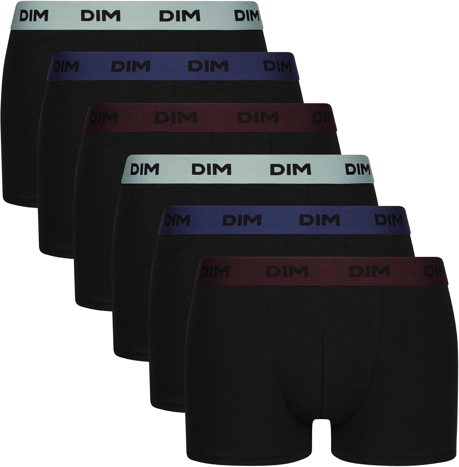 Detalle de DIM Boxer Homme Mix and Colors Coton Stretch Confort (lot de 6)