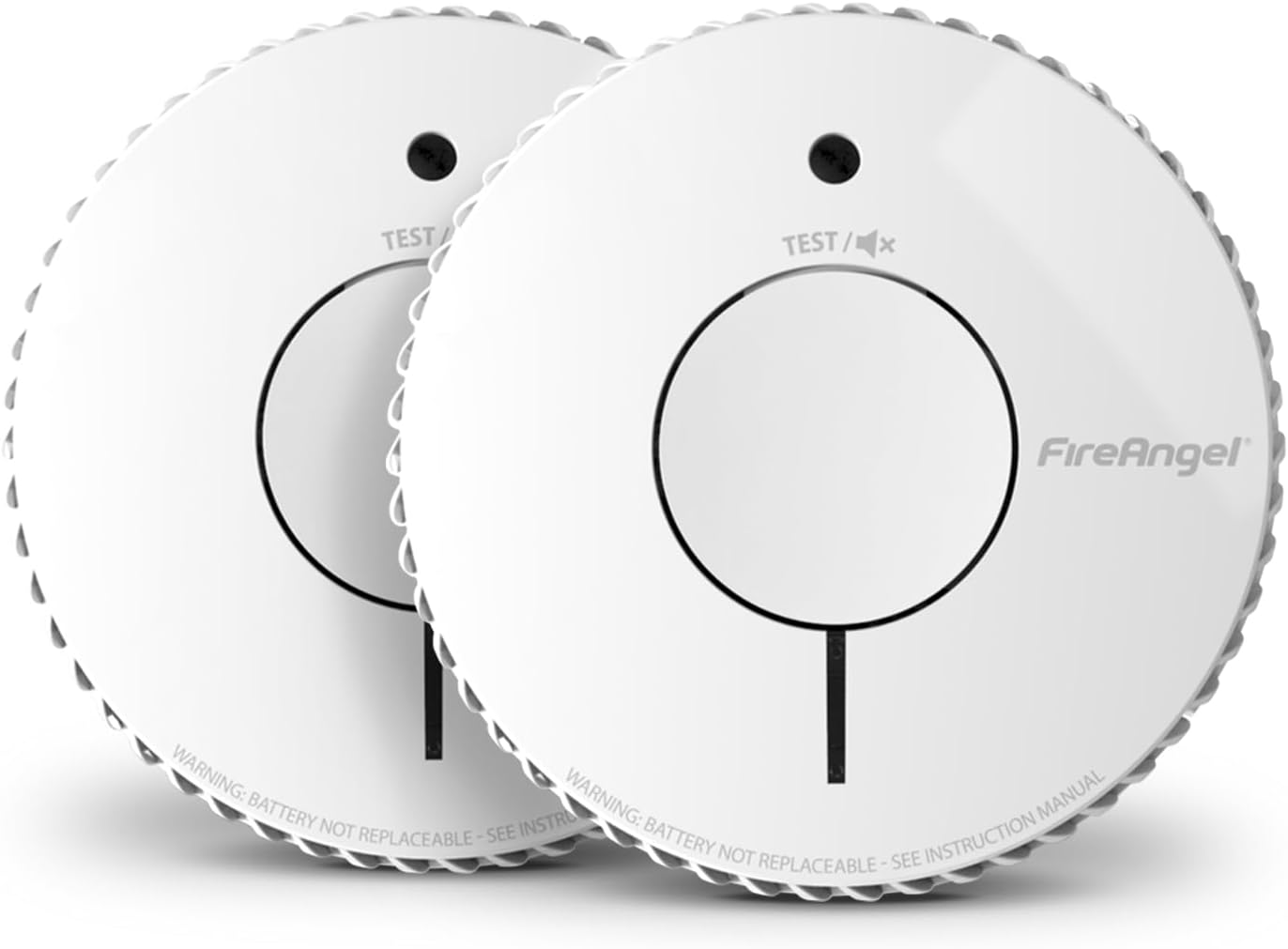 Detalle de Fire Angel Lot de 2 Détecteurs de fumée optiques NF certifiés – remplacement et détection précoce