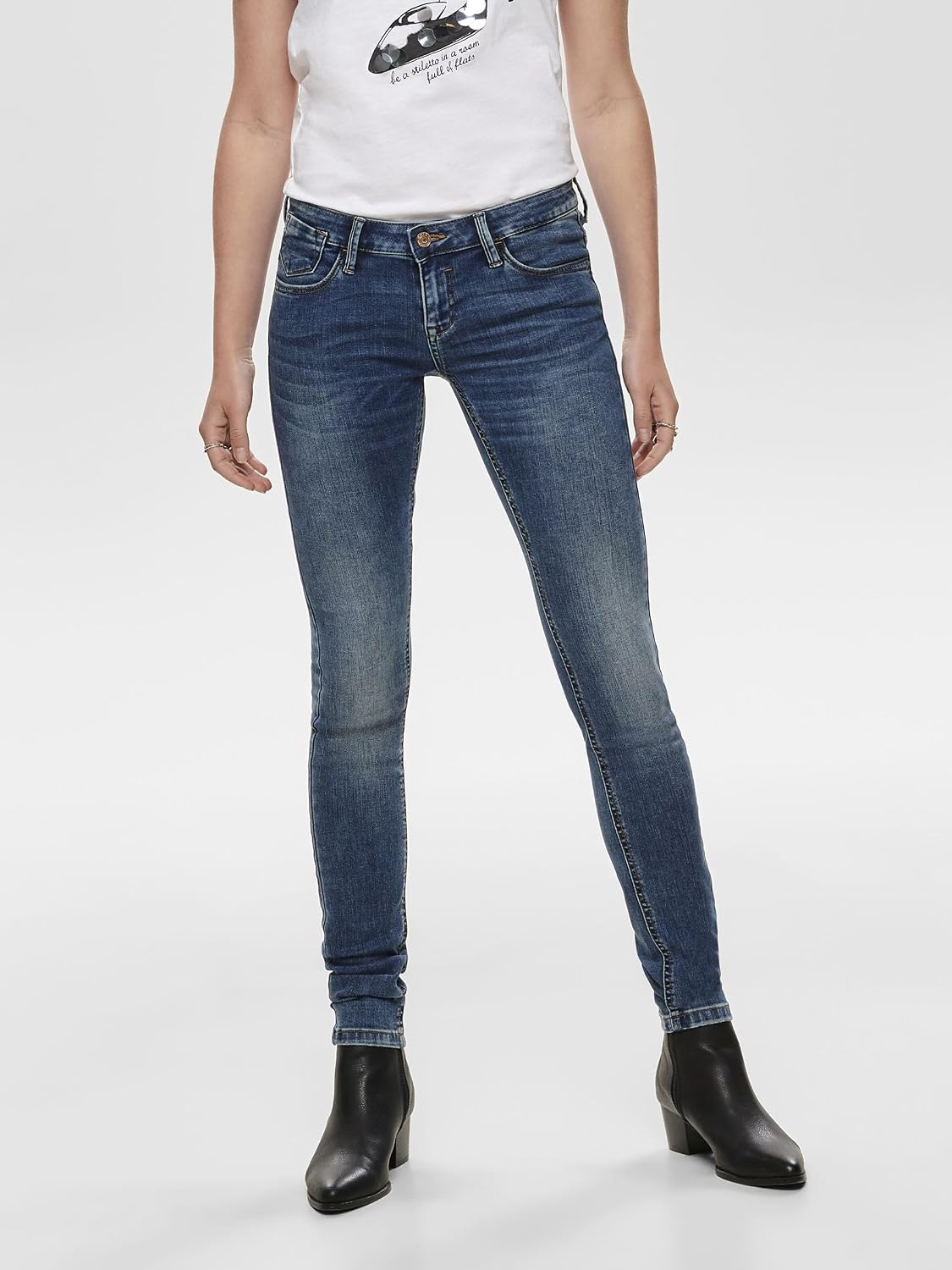 Detalle de ONLY Jean Skinny ONLPOWER à taille moyenne, coupe skinny