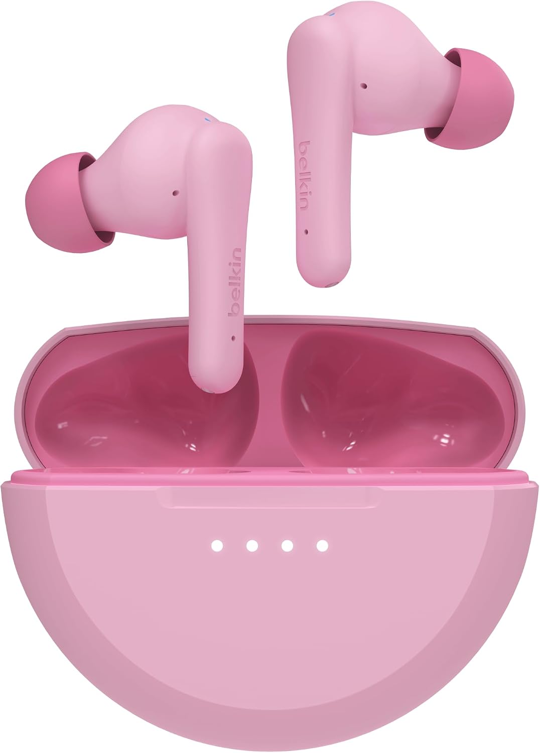Detalle de Belkin SoundForm Nano 2: Écouteurs Bluetooth pour enfants – Rose, 28 h d’autonomie, volume limité