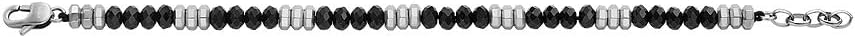 Detalle 2 de Bracelet Fossil homme en acier inoxydable à perles et fermeture coulissante