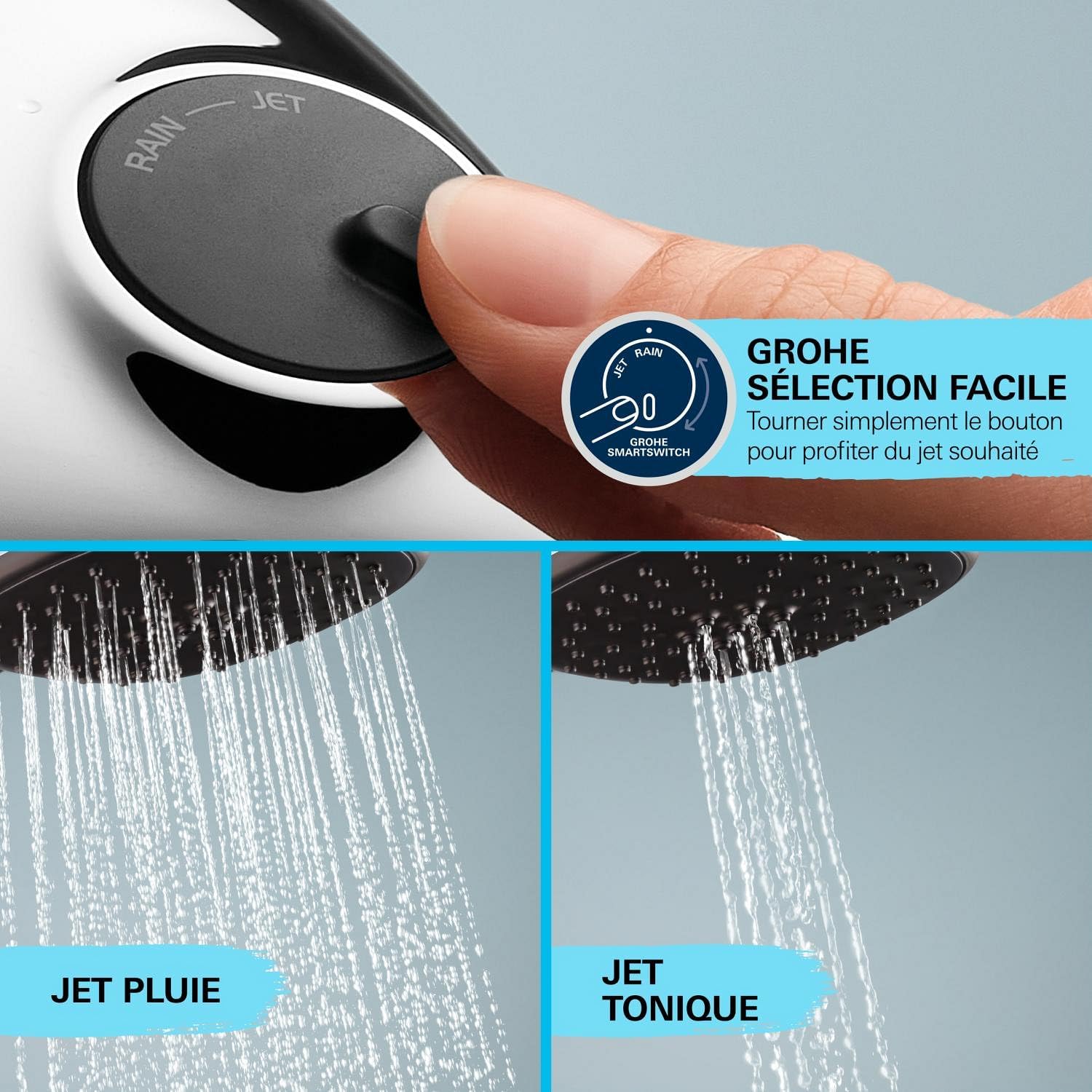 Thumbnail 6 de Grohe Vitalio Comfort 250 : Colonne de Douche avec Inverseur et Douchette 110 – Chrome (26698001)