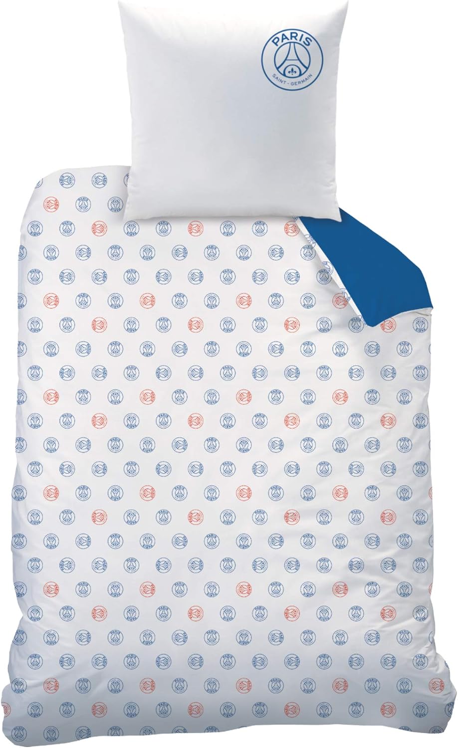 Detalle de CTI PSG Classic parure de lit enfant 100% coton imprimé Garçon (housse 140x200 + taie 63x63)