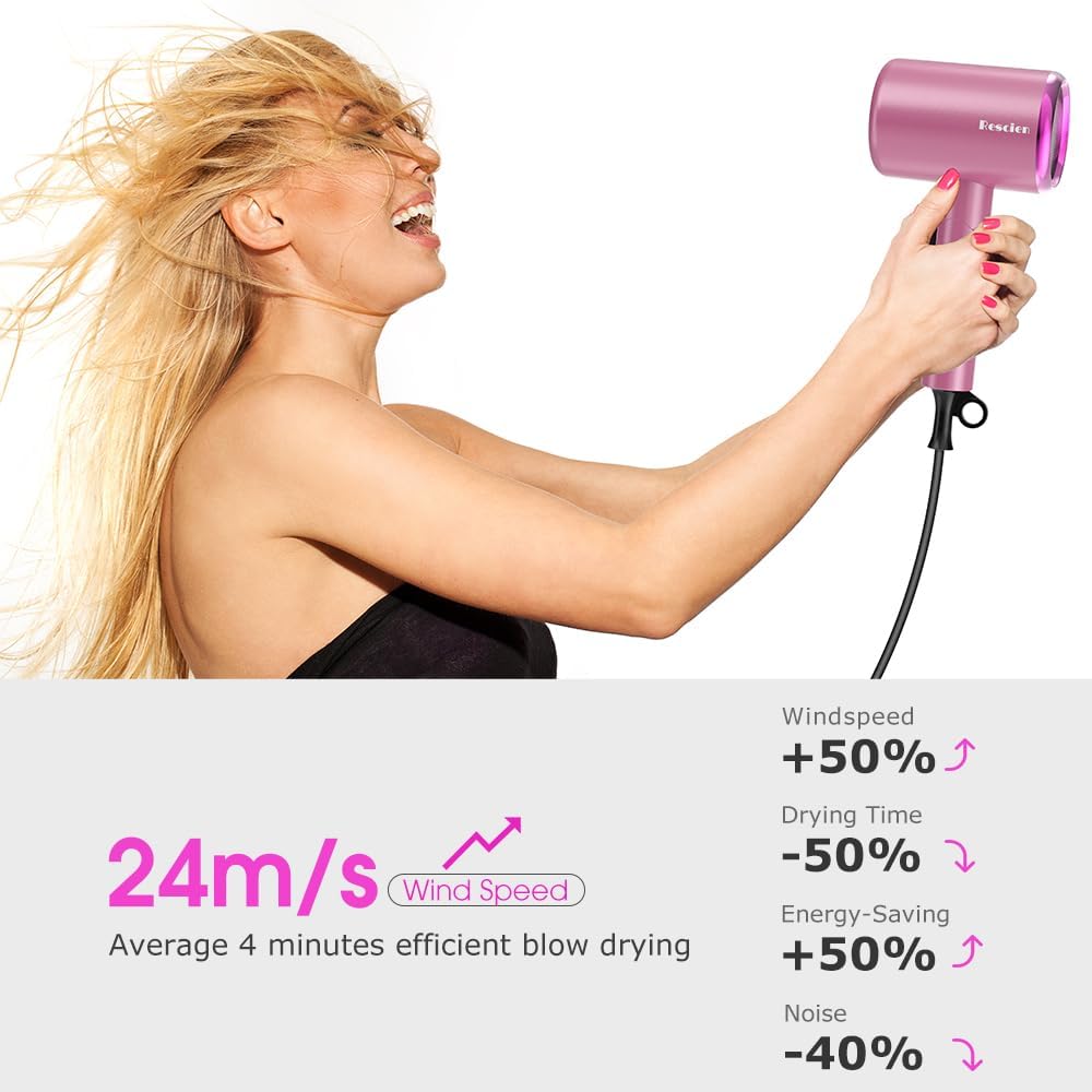 Detalle de Sèche-cheveux Ionique 2400W pliable – puissant, léger et polyvalent pour toute la famille
