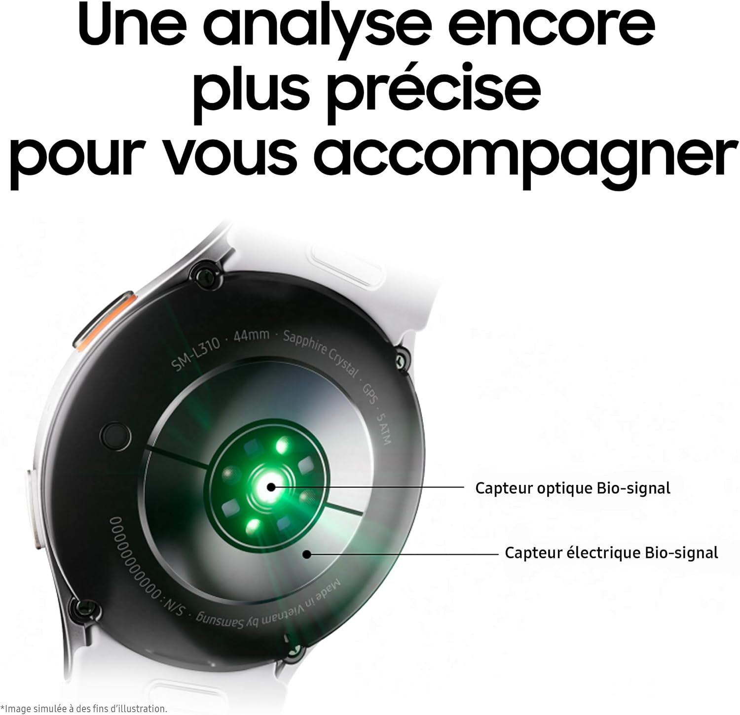 Detalle 2 de Samsung Galaxy Watch7 (40 mm) – Montre connectée crème avec suivi santé et sport, Bluetooth, Chargeur inclus