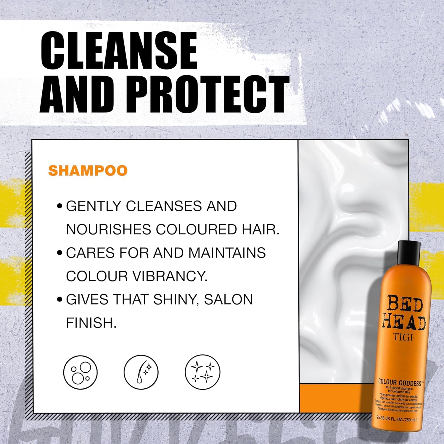Detalle 2 de Bed Head Colour Goddess 750 ml shampooing cheveux colorés