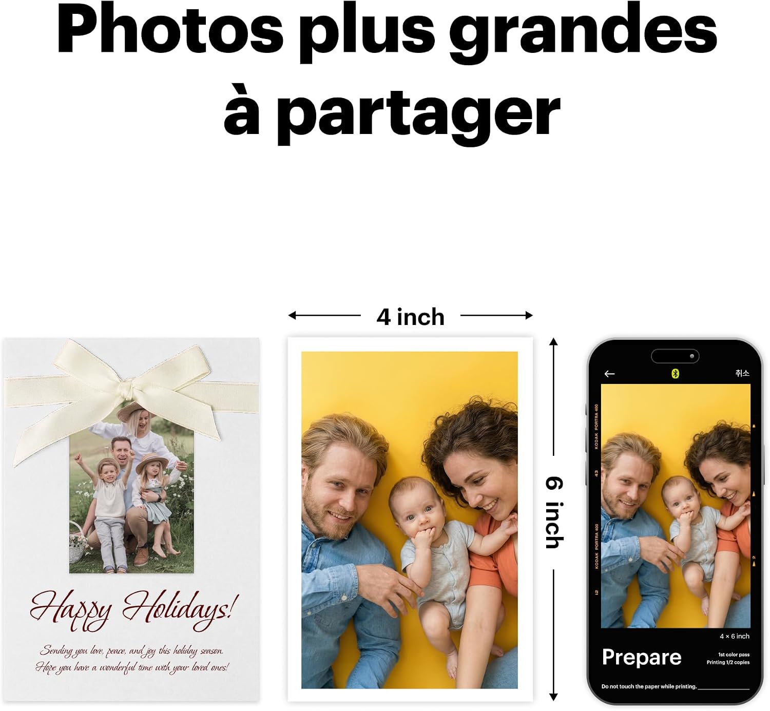 Detalle 2 de Kodak Dock Plus 4Pass Imprimante Photo (10x15 cm) avec Pack de 50 Feuilles (10 + 40) – couleur jaune