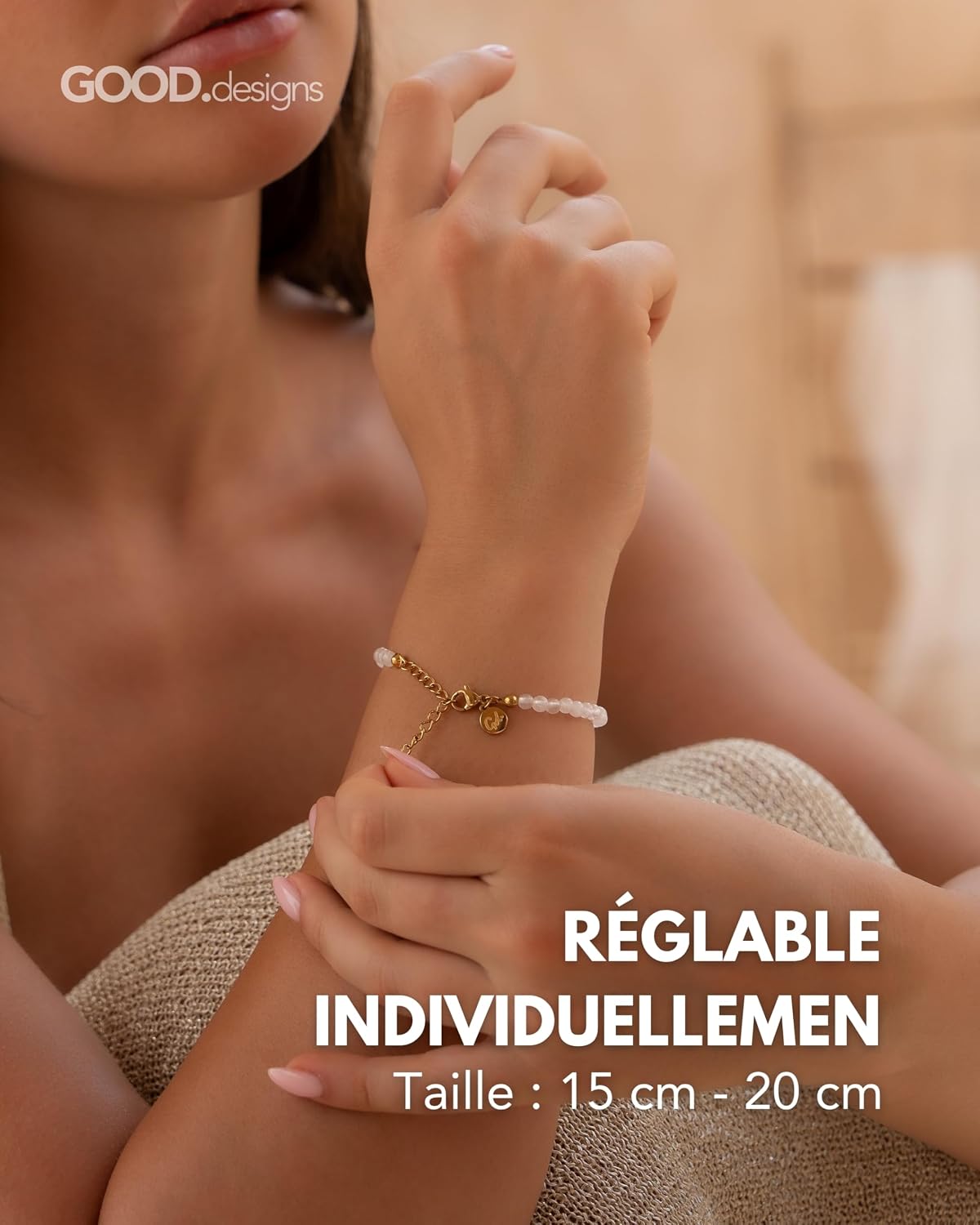 Detalle 2 de GD GOOD.designs Bracelet perles 4 mm 15-19 cm